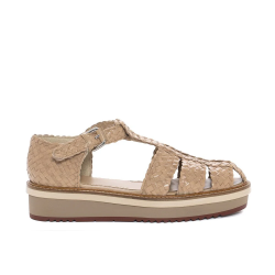 sandalia plataforma virgin taupe