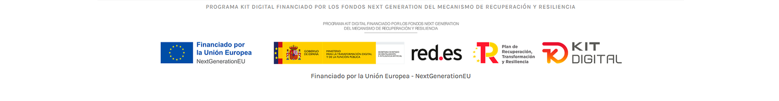 Programa Kit Digital financiado por la Unión Europea - NextGenerationEU
